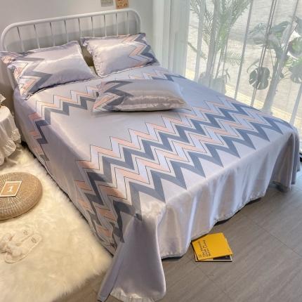 91家纺网 家纺一手货源 找家纺 （总）金奇达 2020新款印花冰丝席床单款