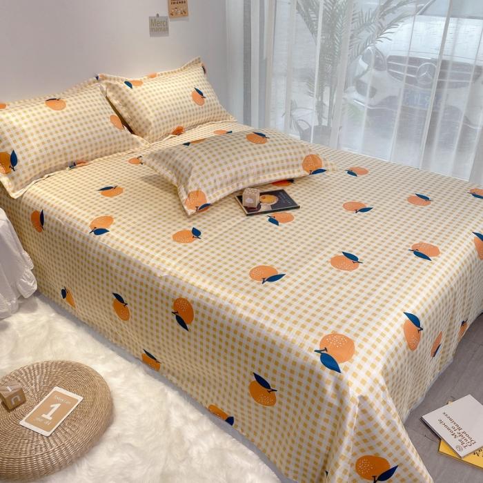 91家纺网 家纺一手货源 找家纺 金奇达 2020新款印花冰丝席床单款 小橙子