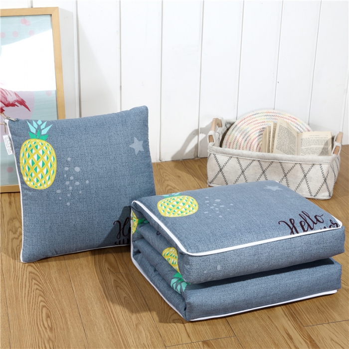 91家纺网 家纺一手货源 找家纺 宝马家纺 2022年精梳棉抱枕被 菠萝菠萝蜜