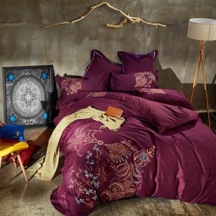 91家纺网 家纺一手货源 找家纺 （总）玉雅家纺 2025新款全棉提花加绣花四件套多件套