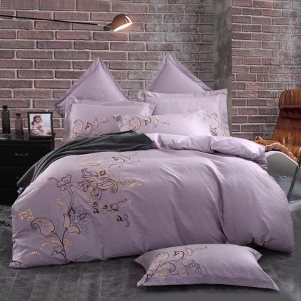 91家纺网 家纺一手货源 找家纺 （总）玉雅家纺 2025新款全棉提花加绣花四件套多件套