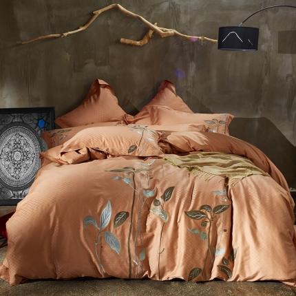 91家纺网 家纺一手货源 找家纺 （总）玉雅家纺 2025新款全棉提花加绣花四件套多件套