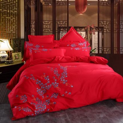 91家纺网 家纺一手货源 找家纺 （总）玉雅家纺 2025新款全棉提花加绣花四件套多件套