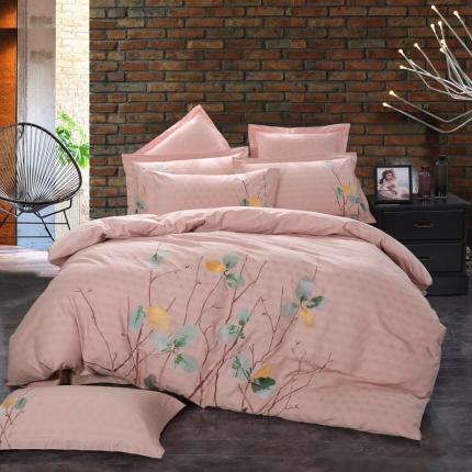 91家纺网 家纺一手货源 找家纺 玉雅家纺 2025新款全棉提花加绣花四件套多件套 爱之恋