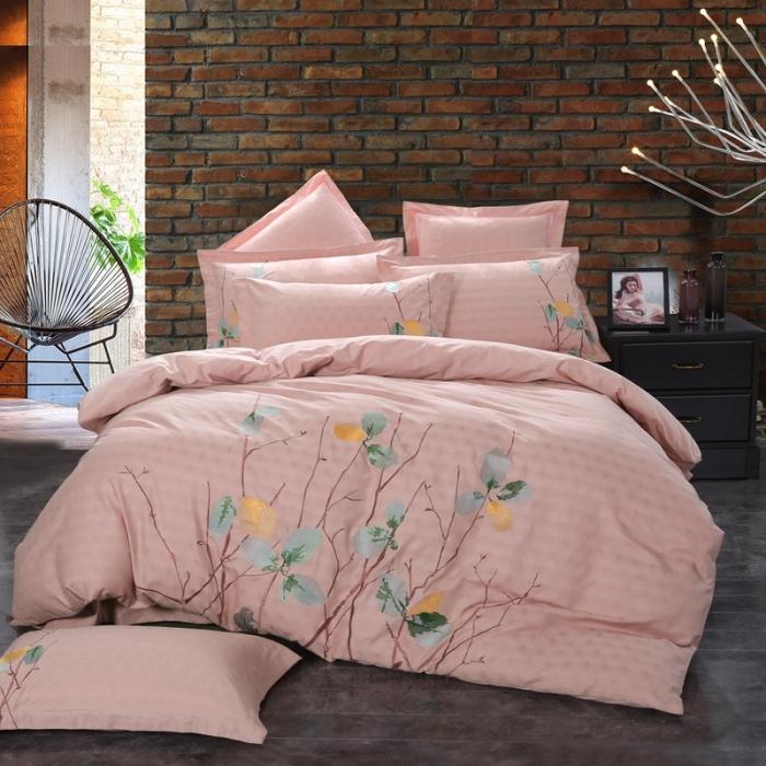 91家纺网 家纺一手货源 找家纺 玉雅家纺 2025新款全棉提花加绣花四件套多件套 爱之恋