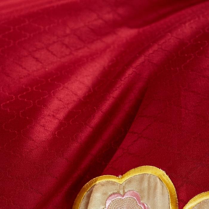 91家纺网 家纺一手货源 找家纺 玉雅家纺 2025新款全棉提花加绣花四件套多件套 静待花开