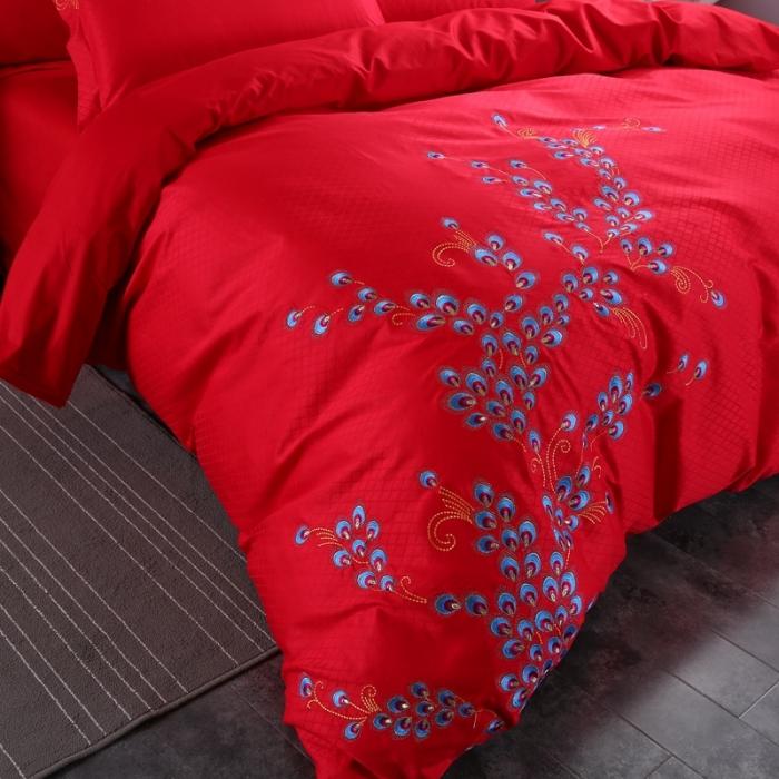 91家纺网 家纺一手货源 找家纺 玉雅家纺 2025新款全棉提花加绣花四件套多件套 一见钟情