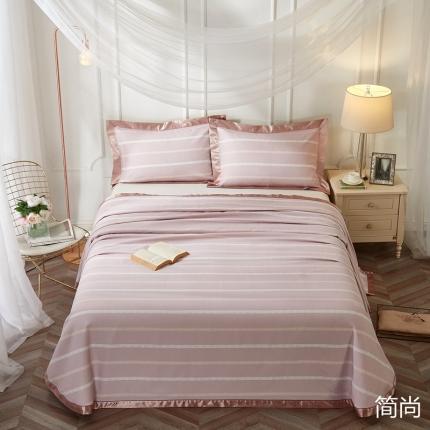 91家纺网 家纺一手货源 找家纺 （总）威克凯丽2021年春夏新品印花款纯竹纤维软凉席三件套