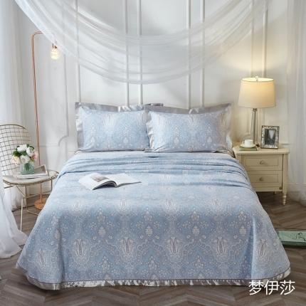 91家纺网 家纺一手货源 找家纺 （总）威克凯丽2021年春夏新品印花款纯竹纤维软凉席三件套