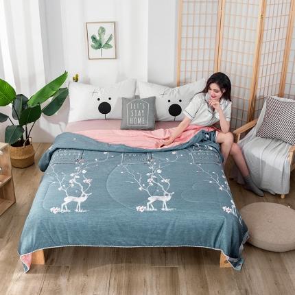 91家纺网 家纺一手货源 找家纺 （总）澳洲羽2024新款全棉喷气水洗印花水洗棉夏被