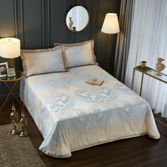 91家纺网 家纺一手货源 找家纺 威克凯丽2021年春夏新品纯竹纤维软凉席三件套柏尔曼