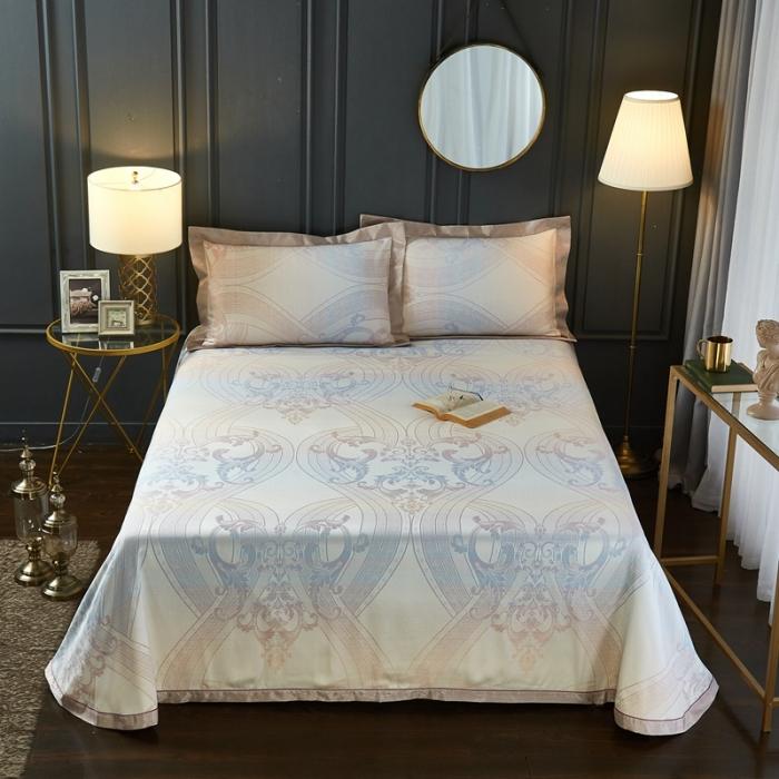 91家纺网 家纺一手货源 找家纺 威克凯丽2021年春夏新品纯竹纤维软凉席三件套柏尔曼