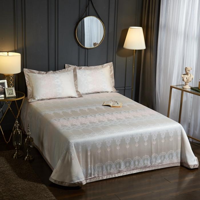 91家纺网 家纺一手货源 找家纺 威克凯丽2021年春夏新品纯竹纤维软凉席三件套芙络斯