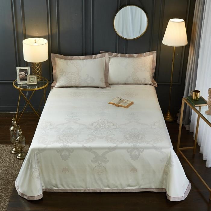 91家纺网 家纺一手货源 找家纺 威克凯丽2021年春夏新品纯竹纤维软凉席三件套莱奥