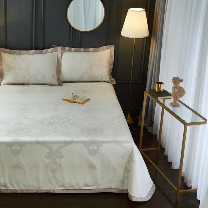 91家纺网 家纺一手货源 找家纺 威克凯丽2021年春夏新品纯竹纤维软凉席三件套莱奥