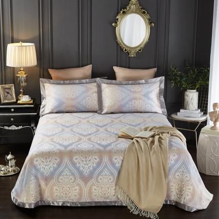 91家纺网 家纺一手货源 找家纺 威克凯丽2021年春夏新品纯竹纤维软凉席三件套莱茵河畔