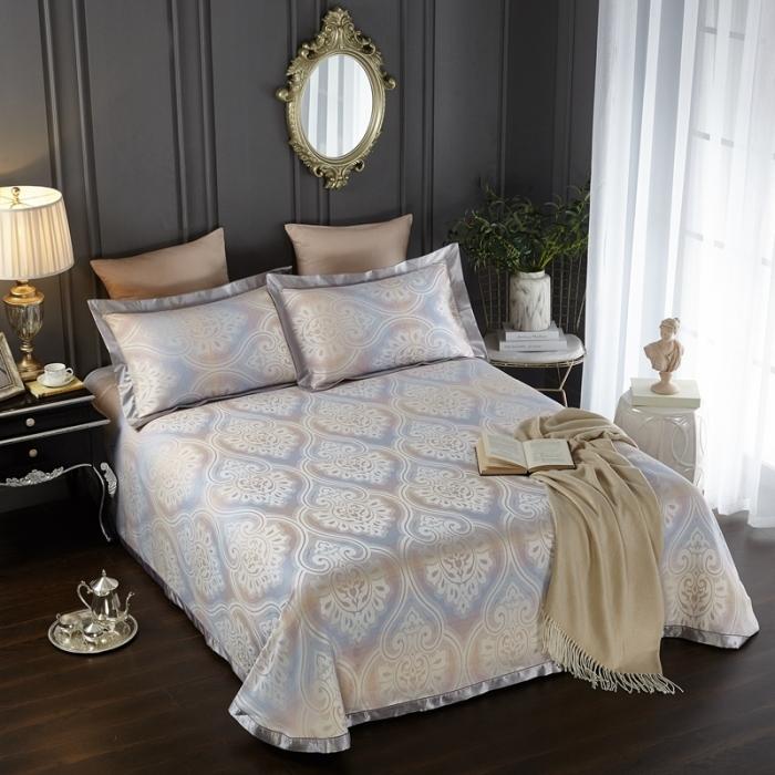 91家纺网 家纺一手货源 找家纺 威克凯丽2021年春夏新品纯竹纤维软凉席三件套莱茵河畔