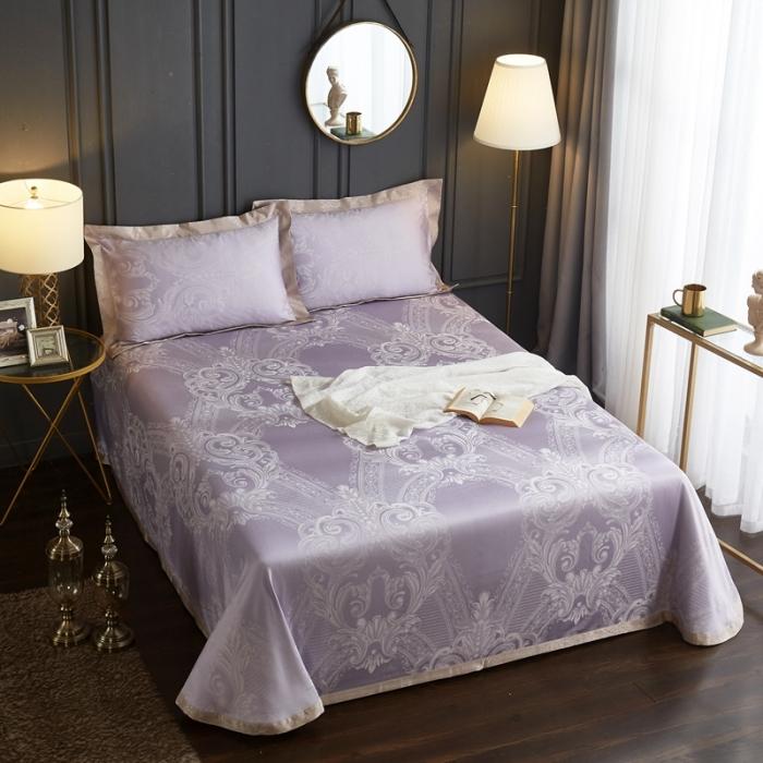 91家纺网 家纺一手货源 找家纺 威克凯丽2021年春夏新品纯竹纤维软凉席三件套浪漫巴黎