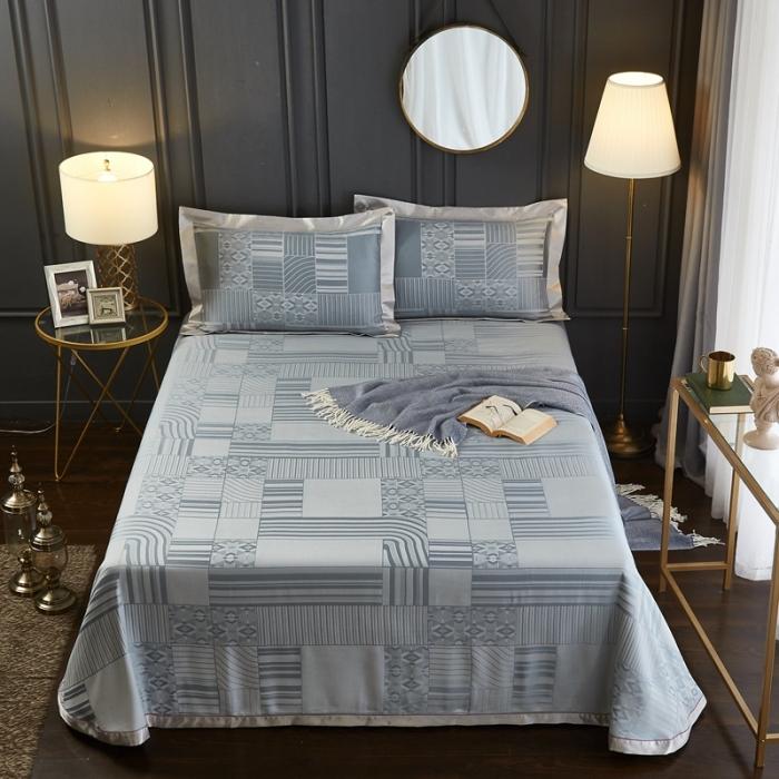 91家纺网 家纺一手货源 找家纺 威克凯丽2021年春夏新品纯竹纤维软凉席三件套灵动空间