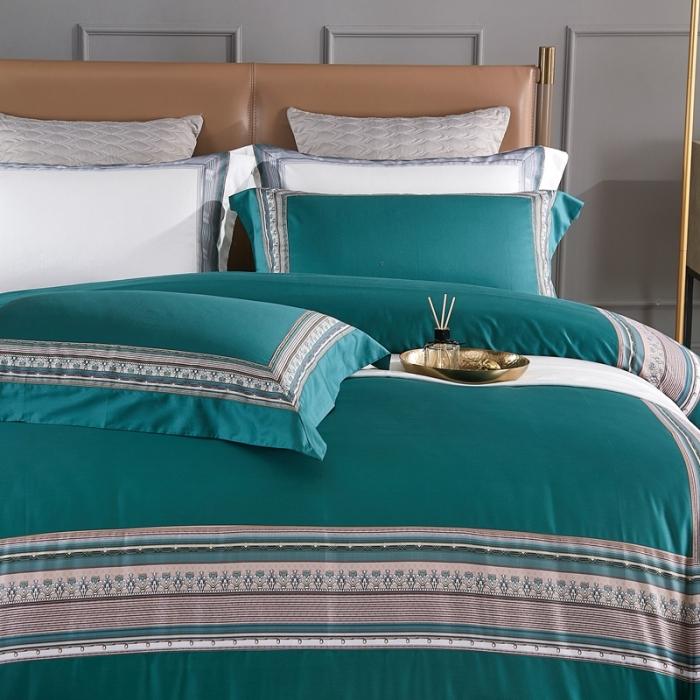 91家纺网 家纺一手货源 找家纺 威克凯丽2021新款60长绒棉数码工艺四件套 埃利斯