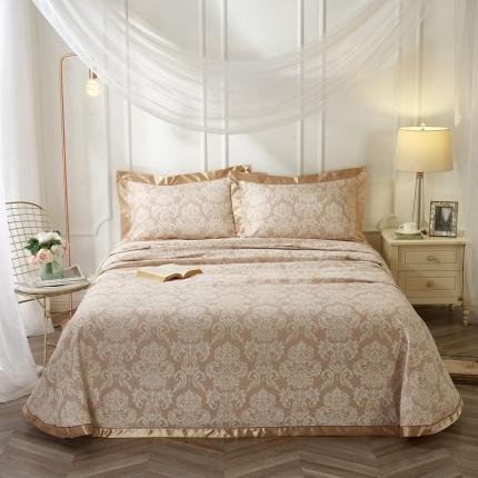 威克凯丽2021年春夏新品印花款纯竹纤维软凉席三件套卢浮魅影