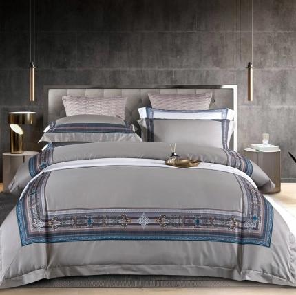 91家纺网 家纺一手货源 找家纺 威克凯丽2021新款60长绒棉数码工艺四件套 罗马传奇