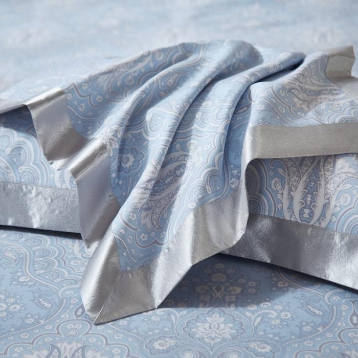 91家纺网 家纺一手货源 找家纺 威克凯丽2021年春夏新品印花款纯竹纤维软凉席三件套梦伊莎