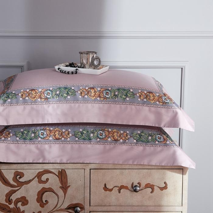 91家纺网 家纺一手货源 找家纺 威克凯丽2021新款60长绒棉数码工艺四件套 格莉蕾丝