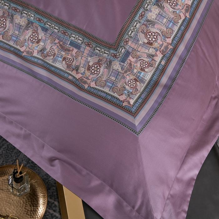 91家纺网 家纺一手货源 找家纺 威克凯丽2021新款60长绒棉数码工艺四件套 阿狄丽娜