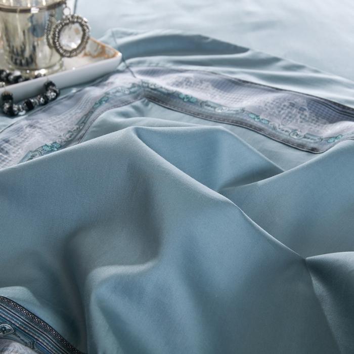 91家纺网 家纺一手货源 找家纺 威克凯丽2021新款60长绒棉数码工艺四件套 清逸