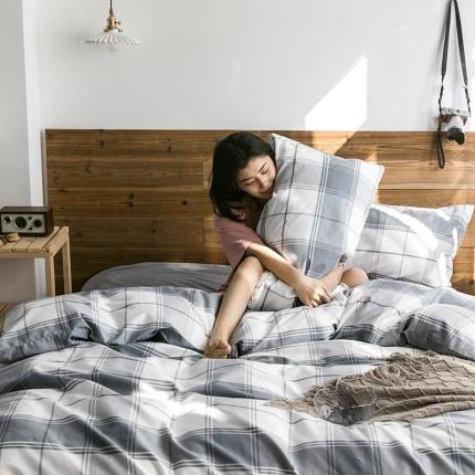 尺素 2020年复古经典民宿风四件套 缓慢（灰）