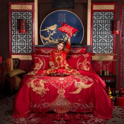 91家纺网 家纺一手货源 找家纺 （总）玉雅家纺 2025新款绣花婚庆四件套多件套270系列