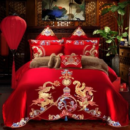 91家纺网 家纺一手货源 找家纺 （总）玉雅家纺 2025新款绣花婚庆四件套多件套270系列