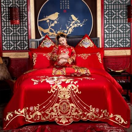 91家纺网 家纺一手货源 找家纺 （总）玉雅家纺 2025新款绣花婚庆四件套多件套270系列