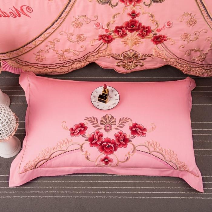 91家纺网 家纺一手货源 找家纺 玉雅家纺2025新款绣花婚庆四件套多件套270系列甜蜜时光