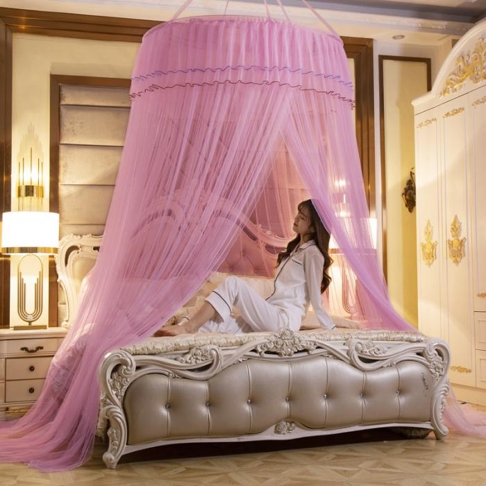 91家纺网 家纺一手货源 找家纺 冉美家纺 2021新款吊顶蚊帐-幽梦 粉色