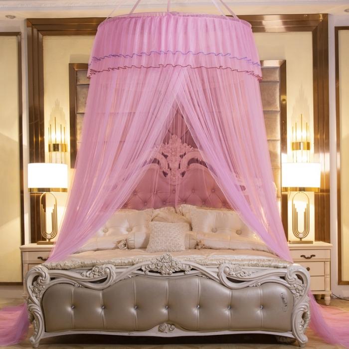 91家纺网 家纺一手货源 找家纺 冉美家纺 2021新款吊顶蚊帐-幽梦 粉色