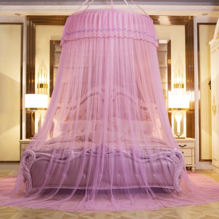 91家纺网 家纺一手货源 找家纺 冉美家纺 2021新款吊顶蚊帐-幽梦 粉色