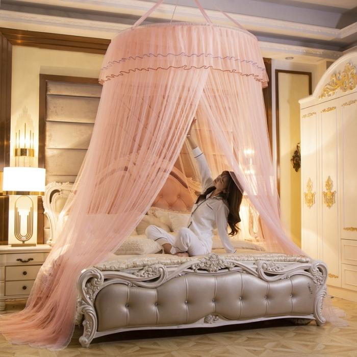 91家纺网 家纺一手货源 找家纺 冉美家纺 2021新款吊顶蚊帐-幽梦 玉色