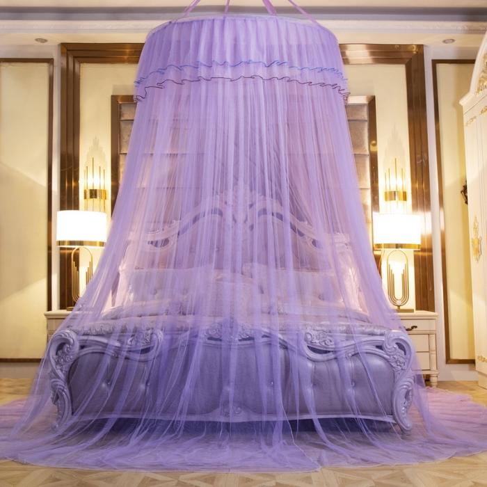 91家纺网 家纺一手货源 找家纺 冉美家纺 2021新款吊顶蚊帐-幽梦 紫色