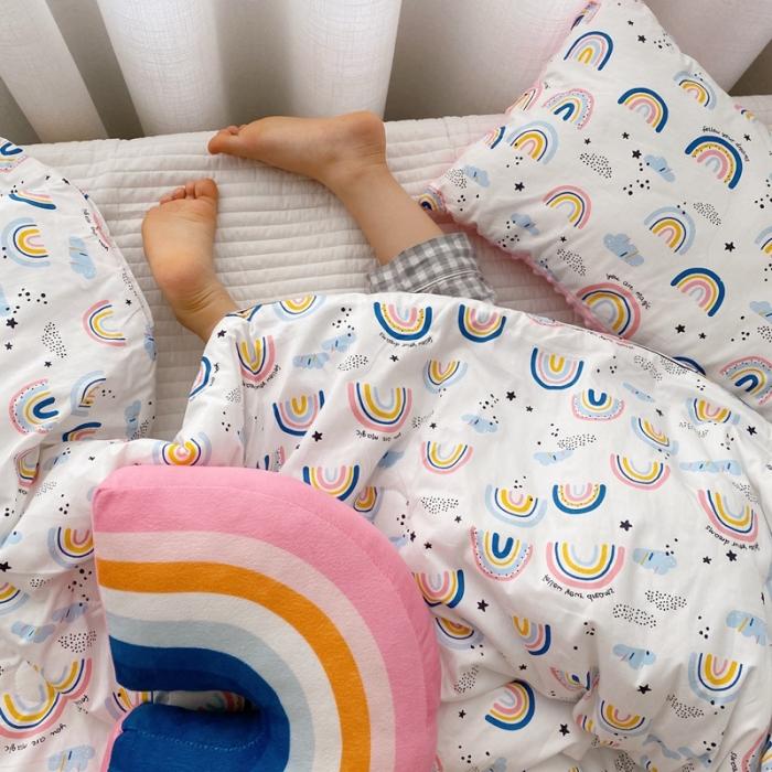 91家纺网 家纺一手货源 找家纺 星期八 2020新款全棉13372夏被两件套 彩虹