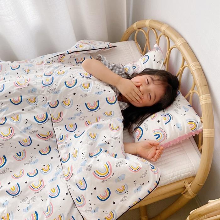 91家纺网 家纺一手货源 找家纺 星期八 2020新款全棉13372夏被两件套 彩虹