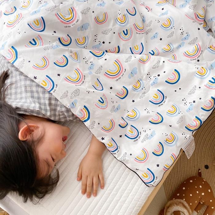 91家纺网 家纺一手货源 找家纺 星期八 2020新款全棉13372夏被两件套 彩虹