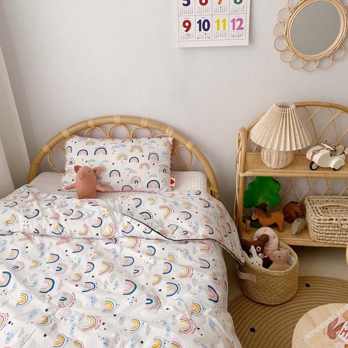 91家纺网 家纺一手货源 找家纺 星期八 2020新款全棉13372夏被两件套 彩虹