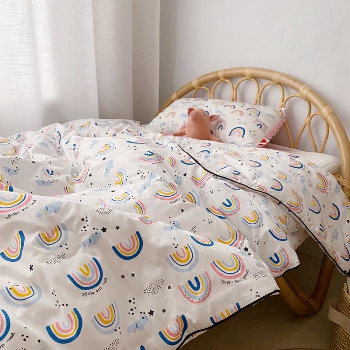 91家纺网 家纺一手货源 找家纺 星期八 2020新款全棉13372夏被两件套 彩虹