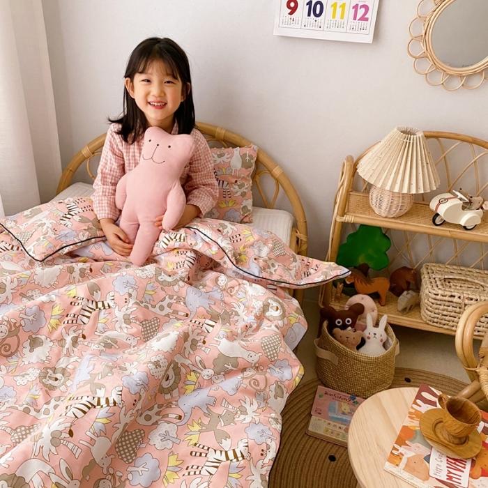 91家纺网 家纺一手货源 找家纺 星期八 2020新款全棉13372夏被两件套 动物狂欢