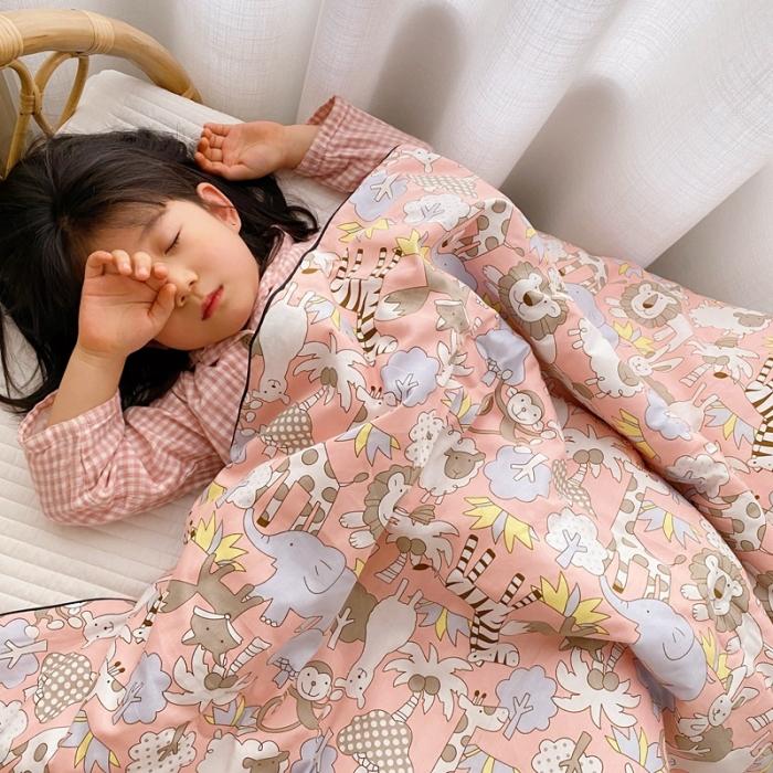 91家纺网 家纺一手货源 找家纺 星期八 2020新款全棉13372夏被两件套 动物狂欢