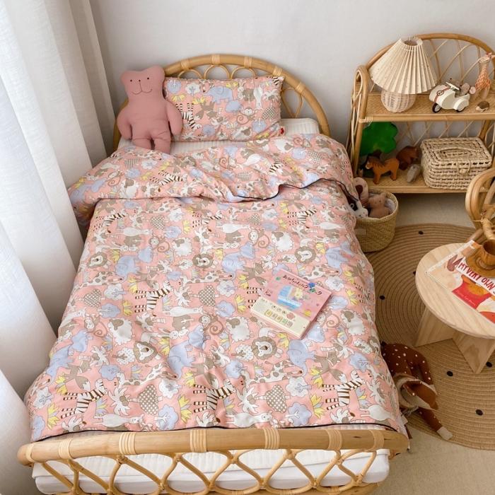 91家纺网 家纺一手货源 找家纺 星期八 2020新款全棉13372夏被两件套 动物狂欢