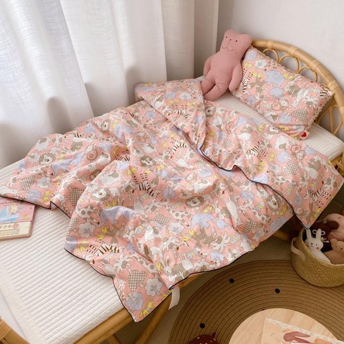 91家纺网 家纺一手货源 找家纺 星期八 2020新款全棉13372夏被两件套 动物狂欢