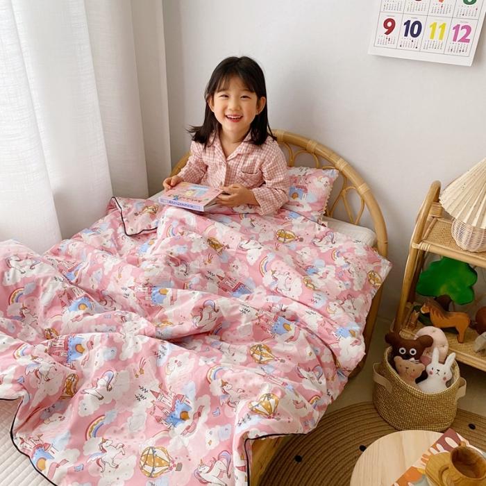 91家纺网 家纺一手货源 找家纺 星期八 2020新款全棉13372夏被两件套 独角马